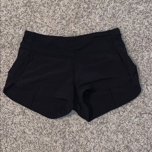 Lululemon black speed shorts